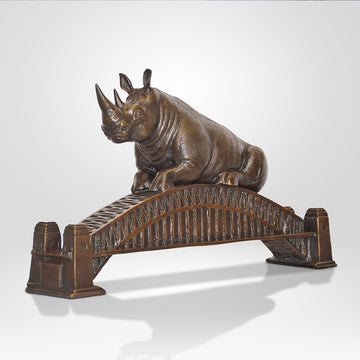 The Big Rhino Loved the Sydney Harbour Bridge (Bronze Sculpture)