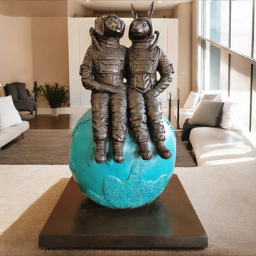 They Loved Each Other to the Moon and Back (Bronze Sculpture)