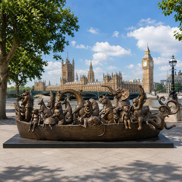 Wildlife Wonder Boat (Bronze Sculpture)