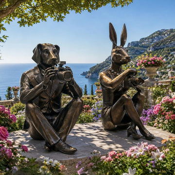 Paparazzi Dogman & Paparazzi Rabbitwoman (Bronze Sculpture)