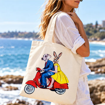 The Fast Vespa Lovers (Canvas Tote Bag)