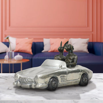 They Loved Driving in the Fast Lane (Bronze Sculpture, Miniature Collection)