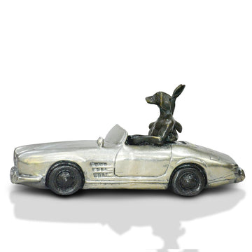 They Loved Driving in the Fast Lane (Bronze Sculpture, Miniature Collection)