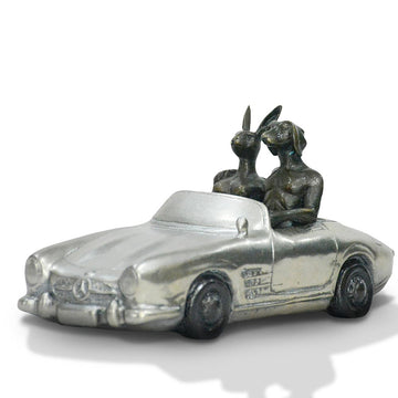 They Loved Driving in the Fast Lane (Bronze Sculpture, Miniature Collection)