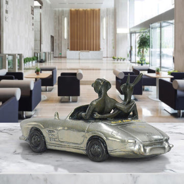They Loved Driving in the Fast Lane (Bronze Sculpture, Miniature Collection)