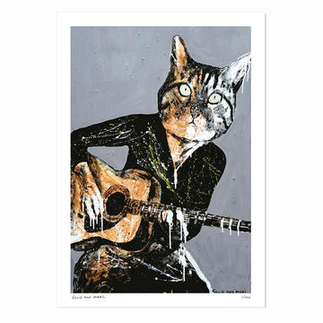 He Was a Cat Amongst Many Dogs but He Was Strong Enough to Stand Alone (Print)
