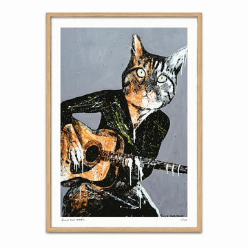 He Was a Cat Amongst Many Dogs but He Was Strong Enough to Stand Alone (Print)
