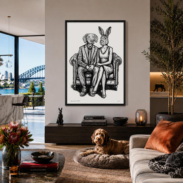 Rabbitwoman and Dogman Are Comfy (Print)