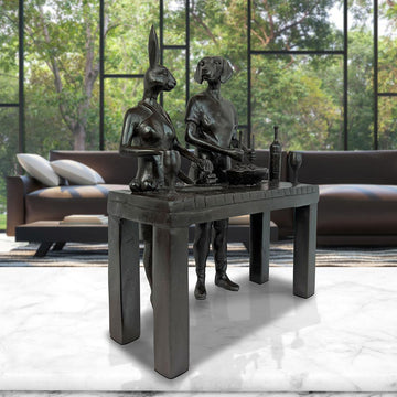 They Loved Being Masterchefs (Bronze Sculpture, Miniature)