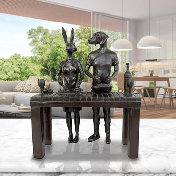They Loved Being Masterchefs (Bronze Sculpture, Miniature)