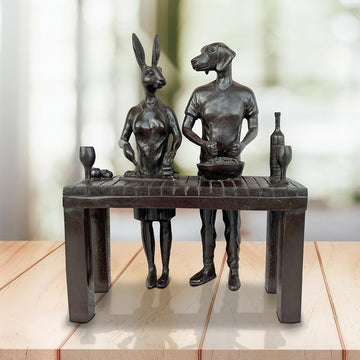 They Loved Being Masterchefs (Bronze Sculpture, Miniature)