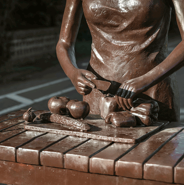 They Were No Master Chefs but That Didn't Stop Them Making a Feast (Bronze Sculpture)