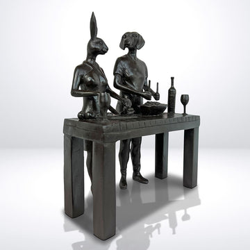 They Loved Being Masterchefs (Bronze Sculpture, Miniature)