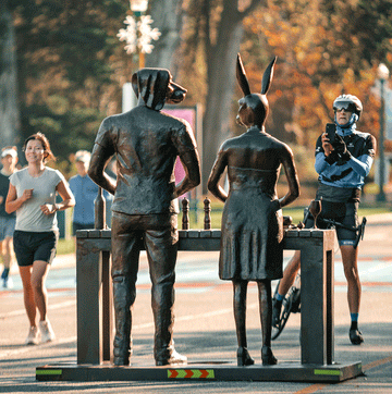 They Were No Master Chefs but That Didn't Stop Them Making a Feast (Bronze Sculpture)