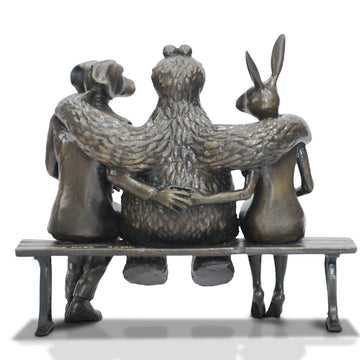 Cookie Monster Loves Rabbitwoman and Dogman (Bronze Sculpture, Small)