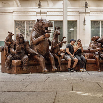 The Wild Couch Party (Bronze Sculpture)