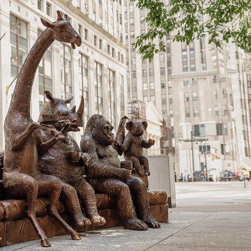 The Wild Couch Party (Bronze Sculpture)