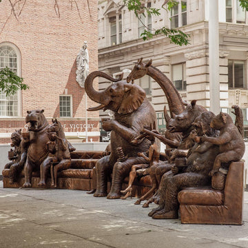 The Wild Couch Party (Bronze Sculpture)
