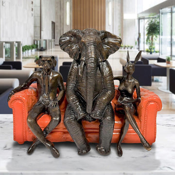 Today There's an Elephant in the Room (Bronze Sculpture)