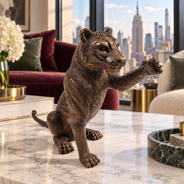 The Cub Said Hi (Bronze Sculpture)