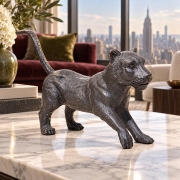 The Cub Was Ready to Go (Bronze Sculpture)
