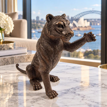 The Cub Said Hi (Bronze Sculpture)