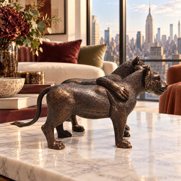 The Cubs Cuddled (Bronze Sculpture)