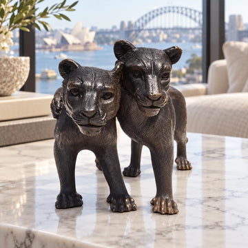 The Cubs Cuddled (Bronze Sculpture)