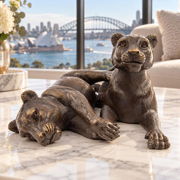 The Cubs Were Best Friends (Bronze Sculpture)