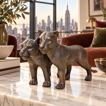 The Cubs Cuddled (Bronze Sculpture)