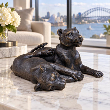 The Cubs Were Best Friends (Bronze Sculpture)
