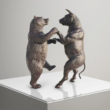 The Dance of the Bull and Bear (Bronze Sculpture)