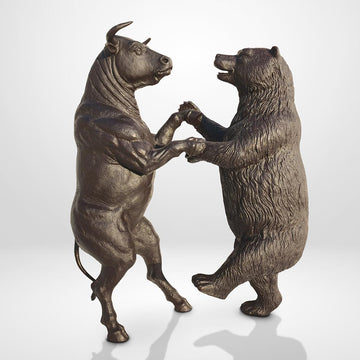 The Dance of the Bull and Bear (Bronze Sculpture)