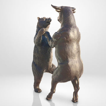 The Dance of the Bull and Bear (Bronze Sculpture)