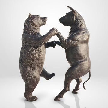 The Dance of the Bull and Bear (Bronze Sculpture)