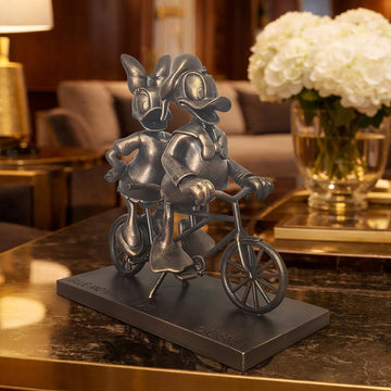 Daisy and Donald Take Love for a Spin (Resin Sculpture)