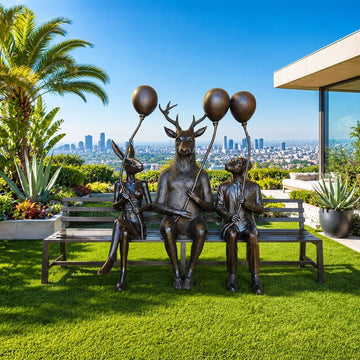 The Deer Bench of Friendship (Bronze Sculpture)