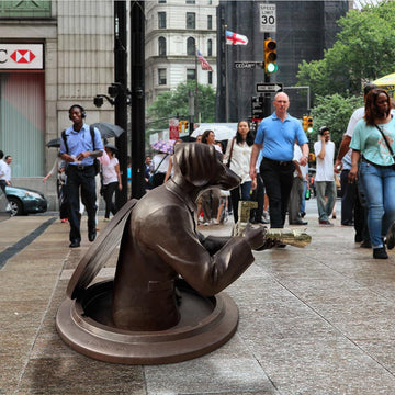 Watch Out for Paparazzi Dog (Bronze Sculpture, Large)
