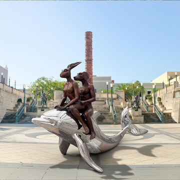 The Dolphin Riders (Bronze Sculpture)