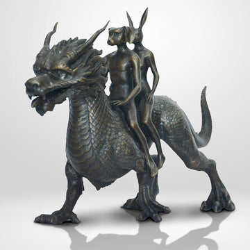 Dragon Riders on an Adventure (Bronze Sculpture, Small)