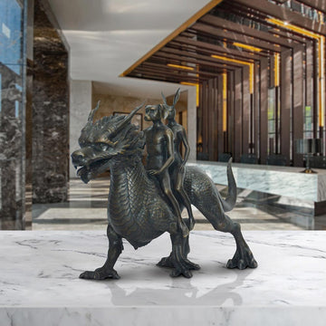 Dragon Riders on an Adventure (Bronze Sculpture, Small)