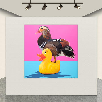 He Was a Duck out of Water (Original Painting)
