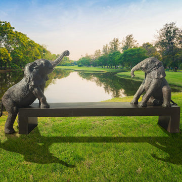 The Elephant Bench (Bronze Sculpture)