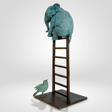 The Elephant Had Love in His Heart (Bronze Sculpture)