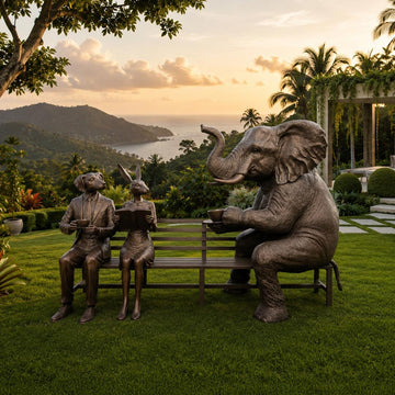The Elephant Bench of Friendship (Bronze Sculpture)