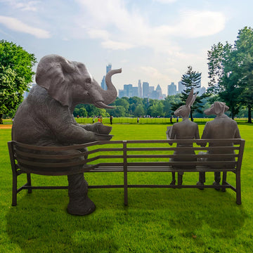 The Elephant Bench of Friendship (Bronze Sculpture)
