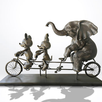 Micky, Minnie and the African Elephant Journey Together for the Wild (Fibreglass Sculpture)