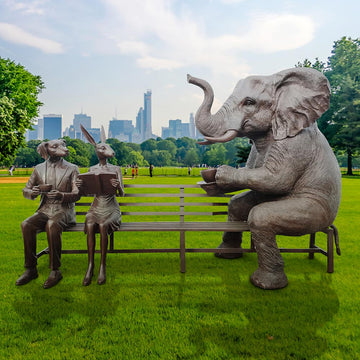 The Elephant Bench of Friendship (Bronze Sculpture)