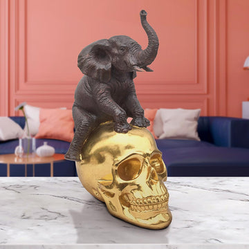 Mankind for Elephants (Bronze Sculpture)