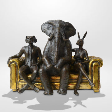 There's an Elephant in the Room (Bronze Sculpture)